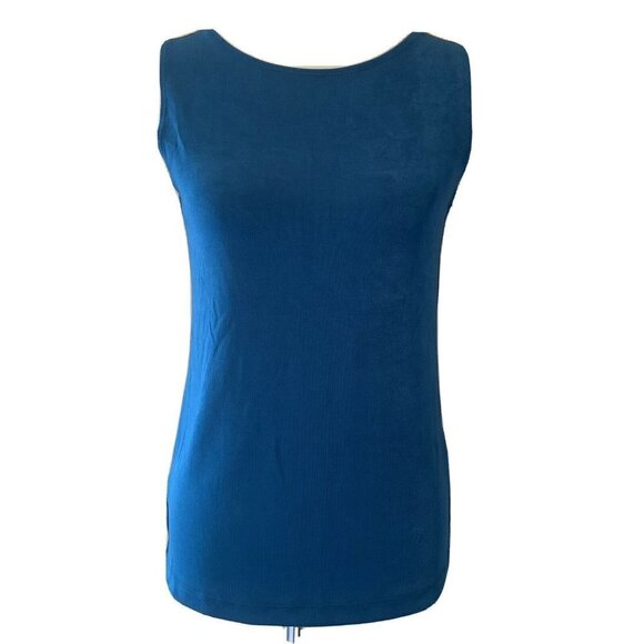 Chico's Travelers Blue Slinky Stretchy Blouse - Picture 1 of 6